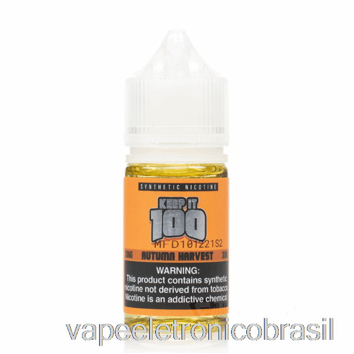 Vape Recarregável Sais Da Colheita De Outono - Keep It 100 E-liquid - 30ml 30mg